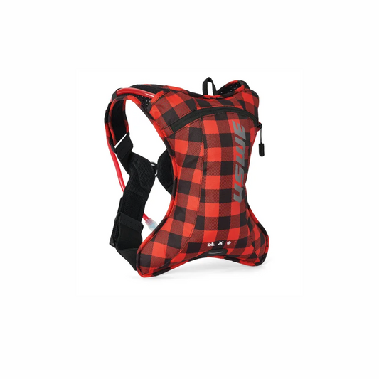 USWE Outlander XC 2 Hydration Pack with 1.5L Elite Bladder – Flannel Red/Black