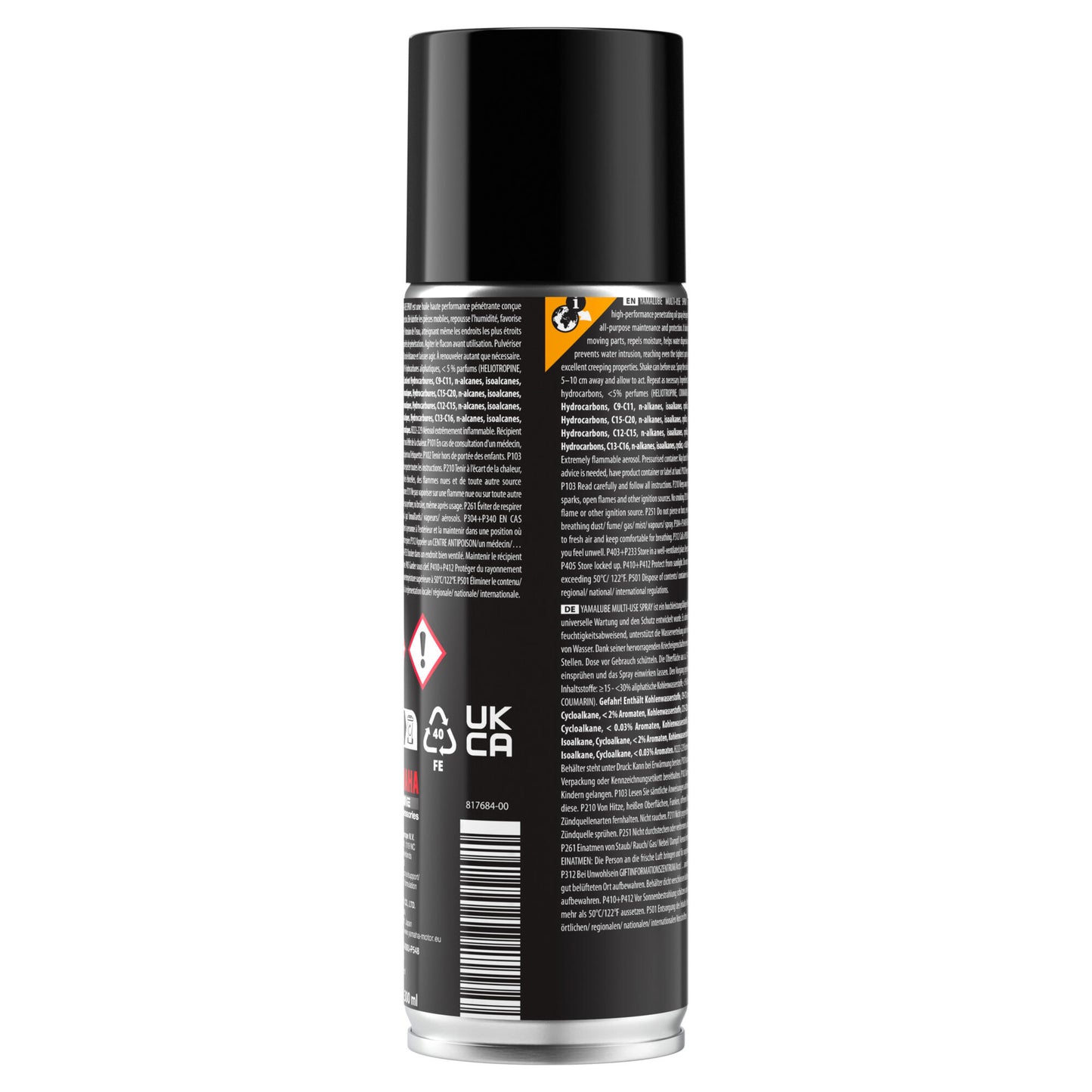 Yamalube Multi-Use Spray rear view