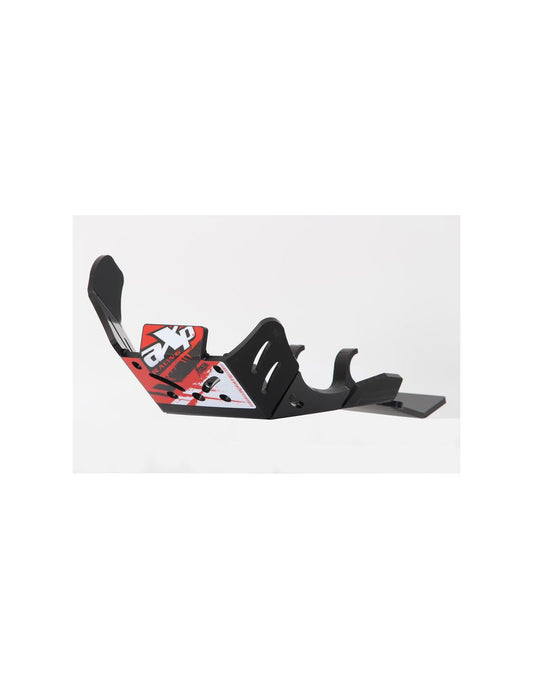 Right side of the black HDPE plastic skid plate with linkage guard for GasGas EC250F - EC350F
