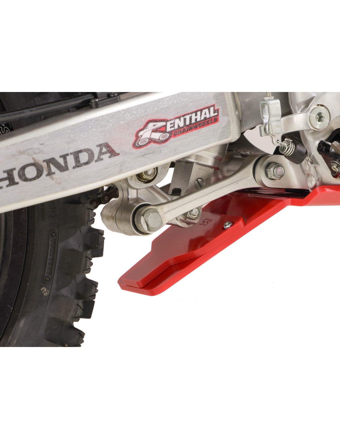 Hard enduro skid plate Honda CRF450R / CRF450RX with linkage guard ( 2025 - 2026 ) - Red