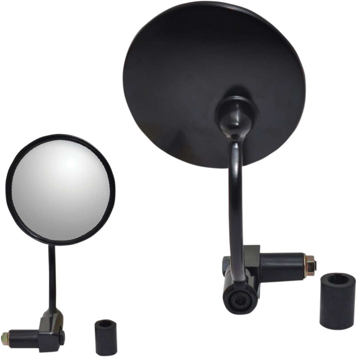 PARTS UNLIMITED MIRROR 7/8" BAR END ROUND BLACK 17012