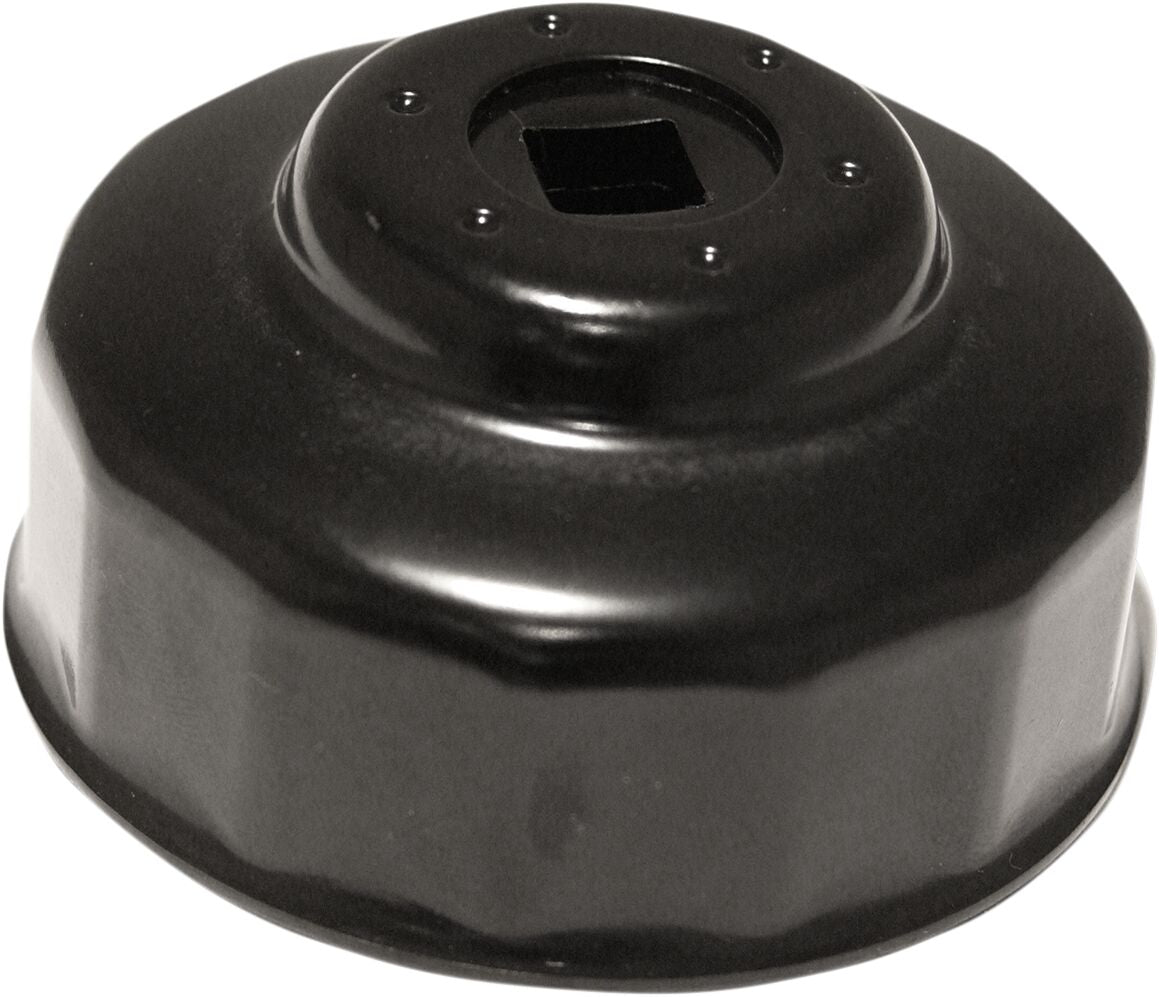 PARTS UNLIMITED CUSTOM REPLACEMENT OIL FILTER CUP / 68 MM / BLACK-POWDER COATED / ALUMINUM L99-04182