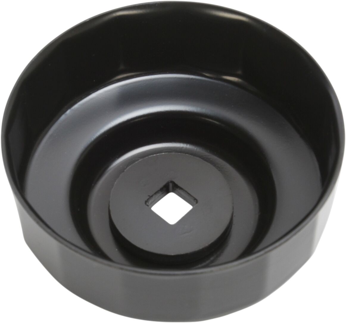 PARTS UNLIMITED CUSTOM REPLACEMENT OIL FILTER CUP / 80 MM / BLACK-POWDER COATED / ALUMINUM L99-04183