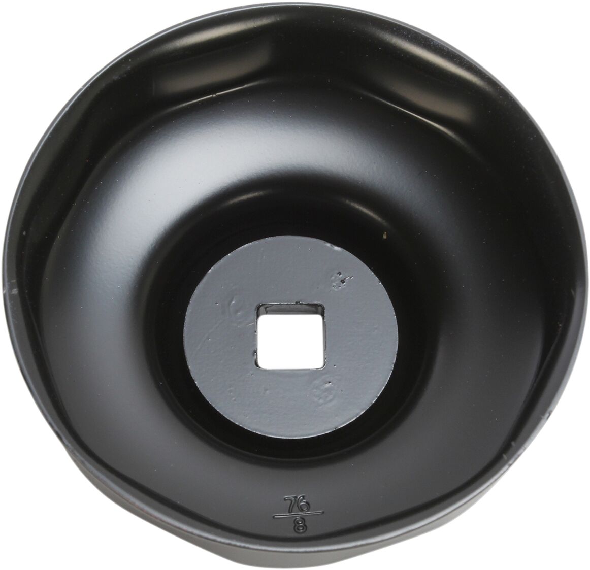 PARTS UNLIMITED CUSTOM REPLACEMENT OIL FILTER CUP / 76 MM / BLACK-POWDER COATED / ALUMINUM L99-04185