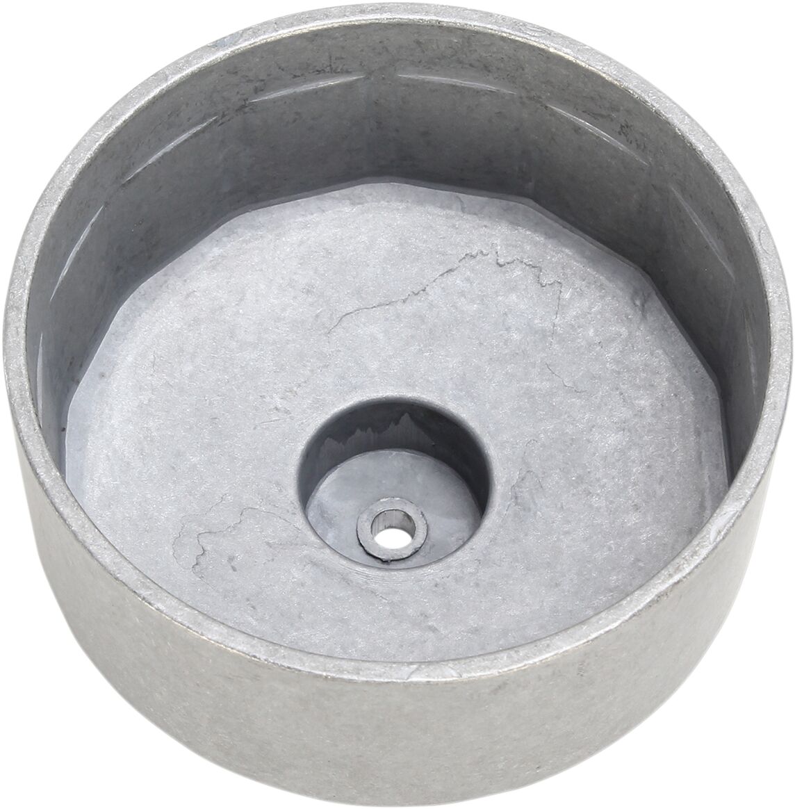 PARTS UNLIMITED CUSTOM REPLACEMENT OIL FILTER CUP / 76 MM / BLACK-POWDER COATED / ALUMINUM L99-04198