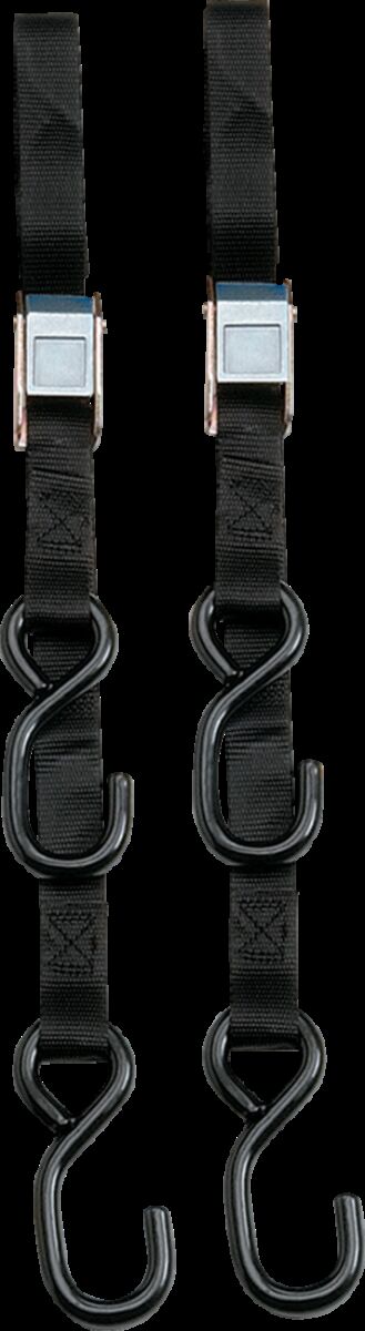 PARTS UNLIMITED HEAVY-DUTY CAM BUCKLE TIE-DOWN WITH BUILT-IN ASSIST BLACK 3920-0077