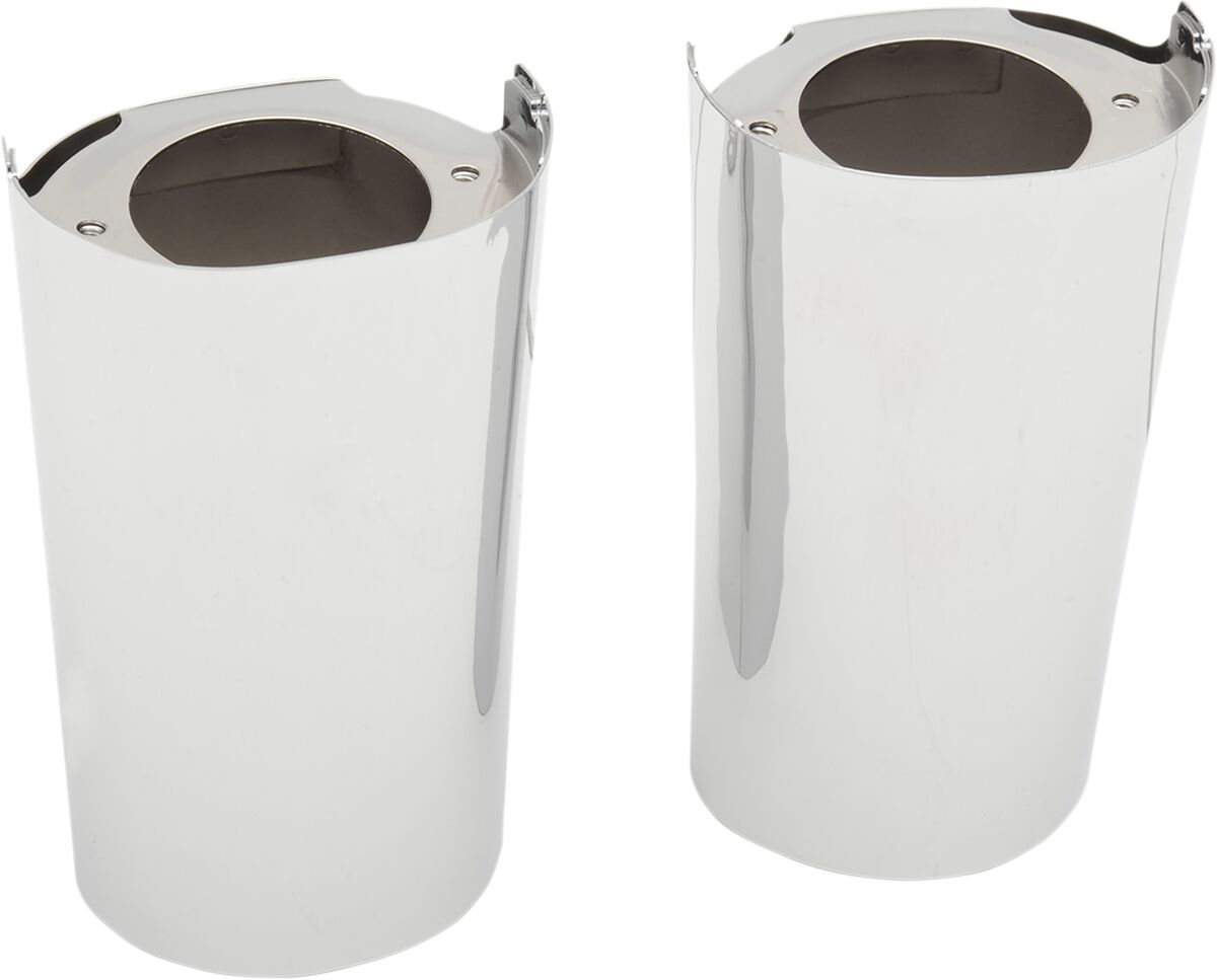 Drag Specialties UPPER FORK TIN/SLIDER COVERS CHROME 77492BX