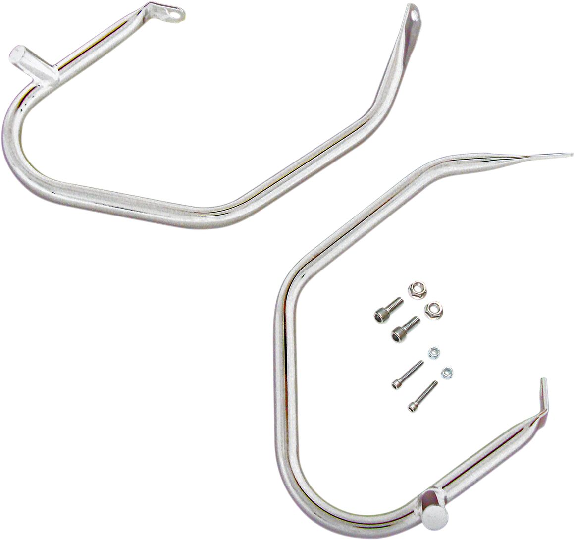 Drag Specialties SADDLEBAG GUARDS LOW-PROFILE CHROME 21034