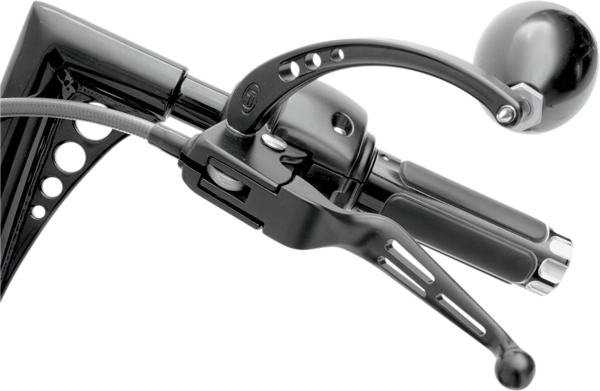 Drag Specialties LEVER SET SLOTTED WIDE BLADE BLACK H07-0769B