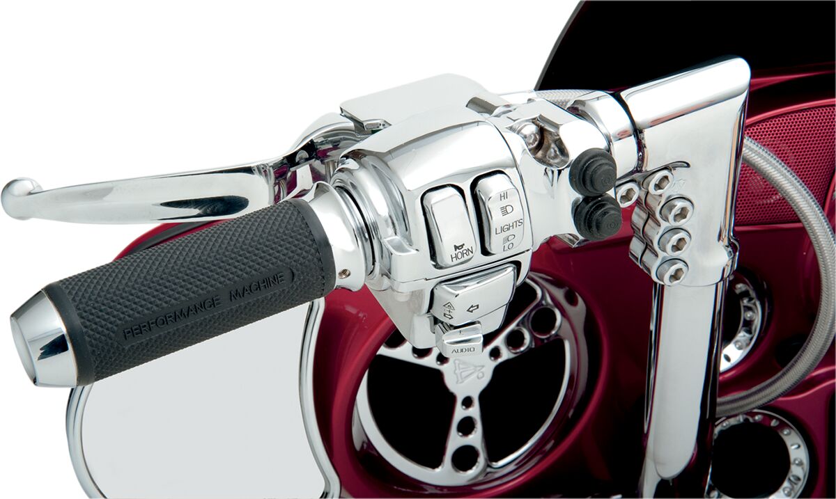 Drag Specialties SWITCH HOUSING LEFT/BOTTOM RADIO CHROME H07-0687A