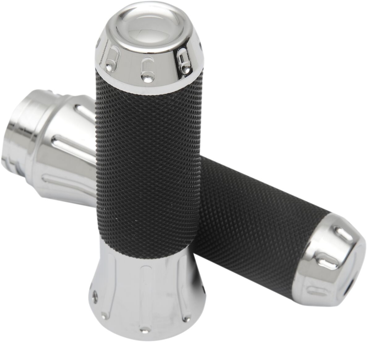 Drag Specialties COBRA HAND GRIPS WITH CHROME ENDS 354120