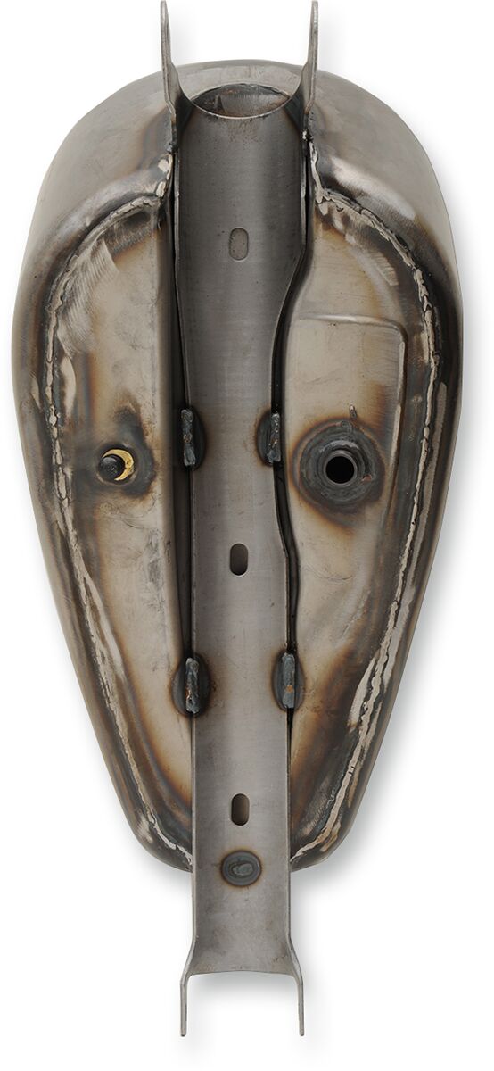 Drag Specialties TANK GAS CUSTOM 3 GALLON PEANUT-STYLE RAW 63584