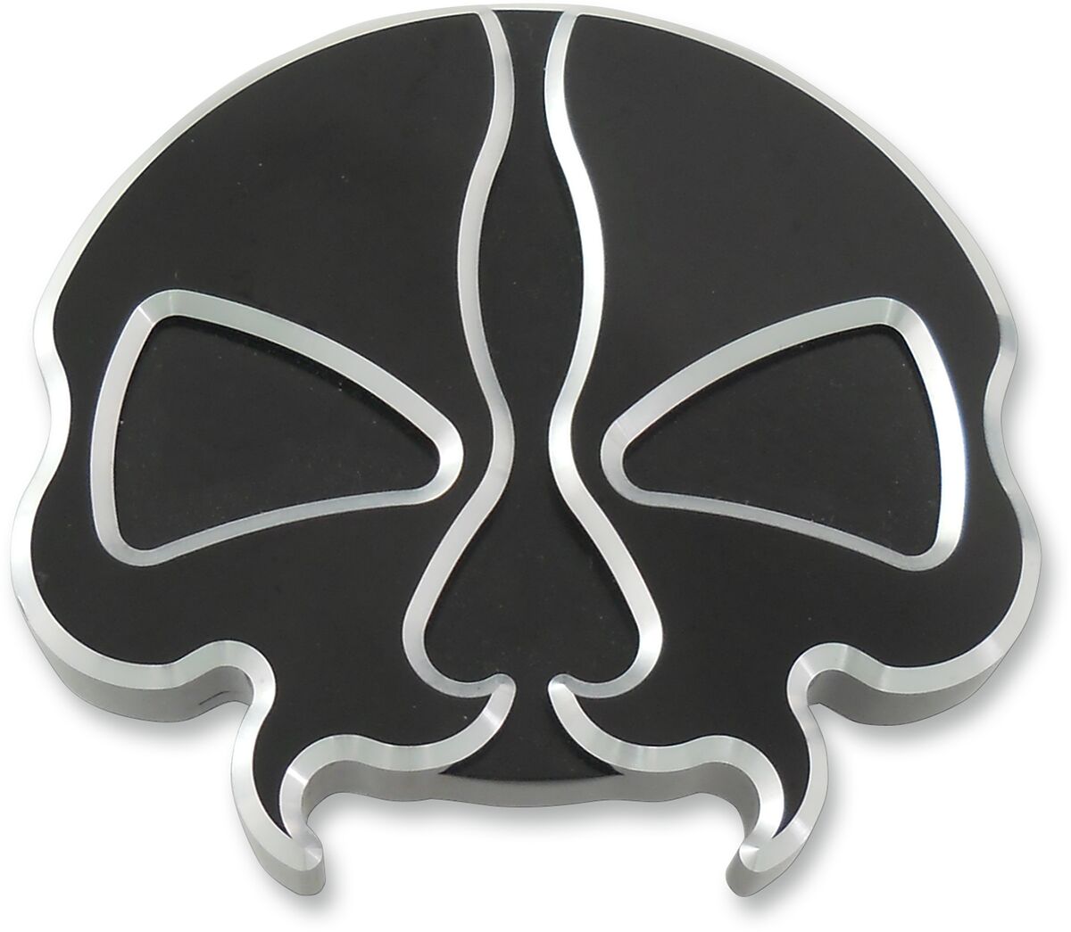 Drag Specialties GAS CAPS SPLIT SKULL BLACK 78048B