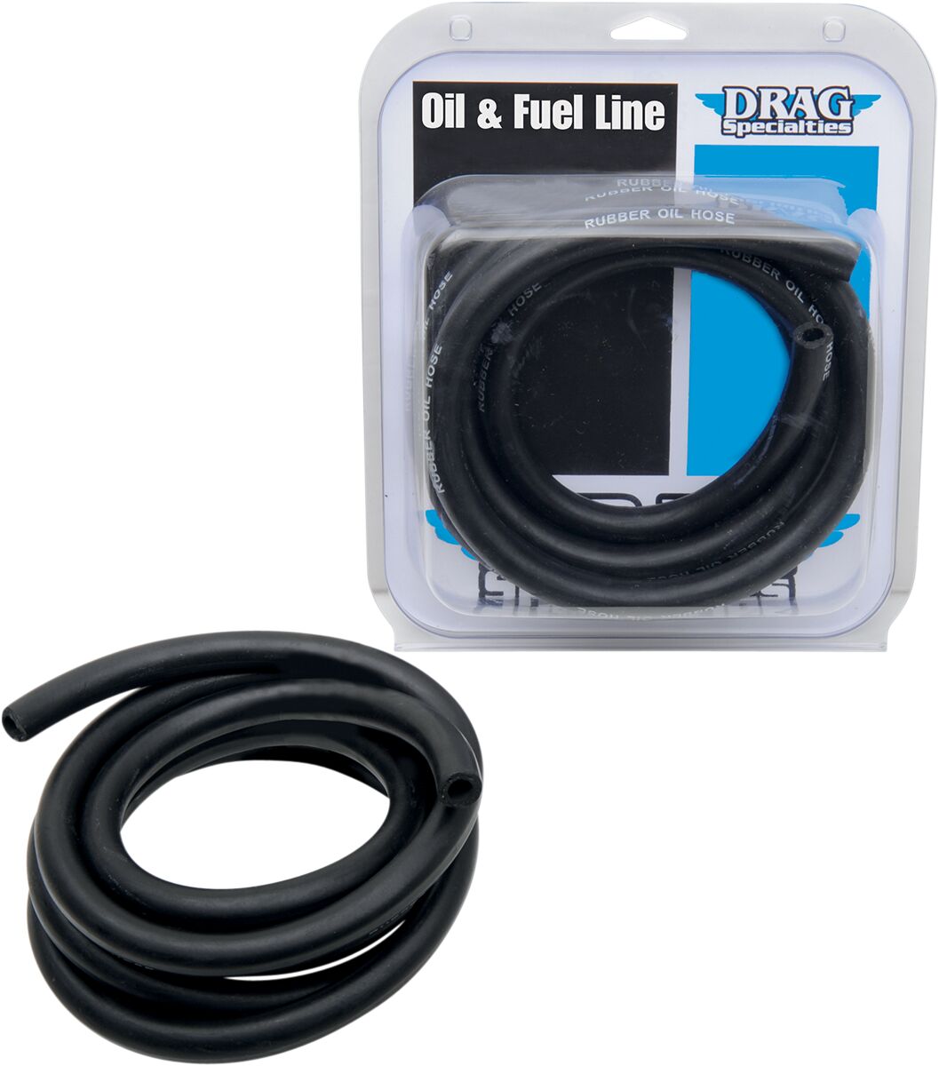 Drag Specialties OIL LINE BLACK RUBBER 3/8" 8' DOH-0388