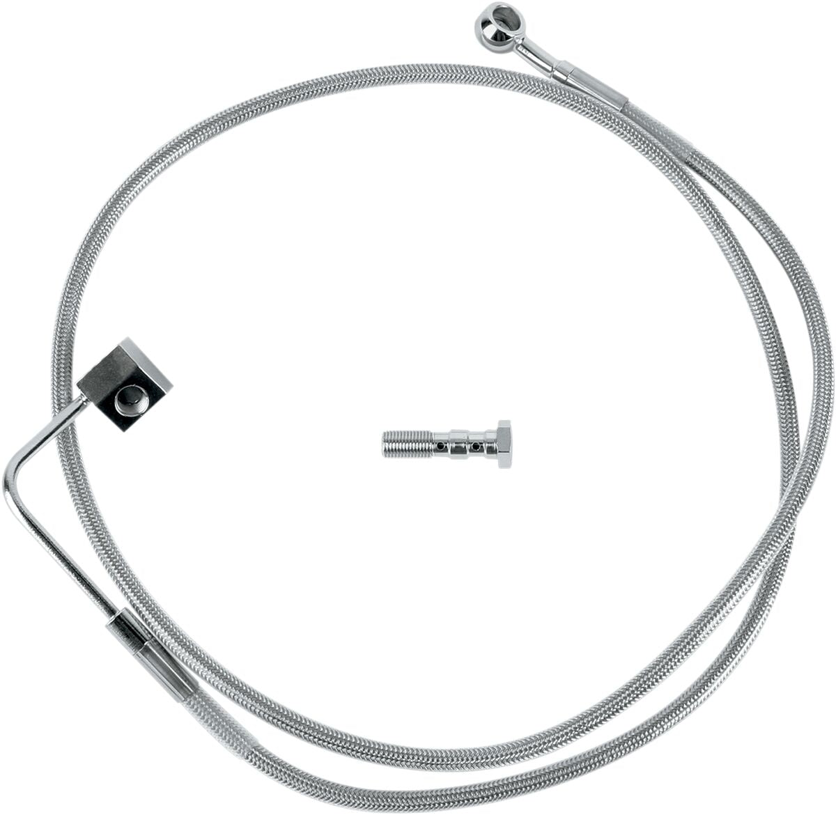 Drag Specialties REAR BRAKE LINE STAINLESS STEEL 640220