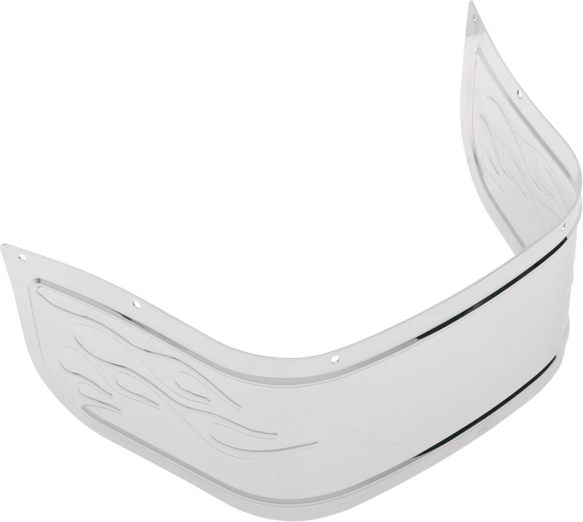 Drag Specialties FRONT FENDER CHROME SKIRT FLAME 76764F