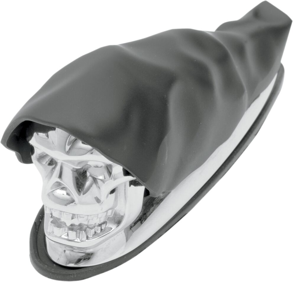 Drag Specialties FRONT FENDER ORNAMENT SHROUDED SKULL 91C04-0408