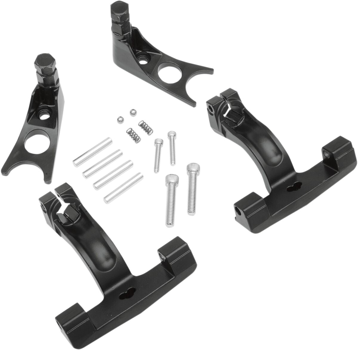 Drag Specialties PASSENGER FLOORBOARD MOUNT KIT BLACK SOFTAIL 00-07 P17-0411B