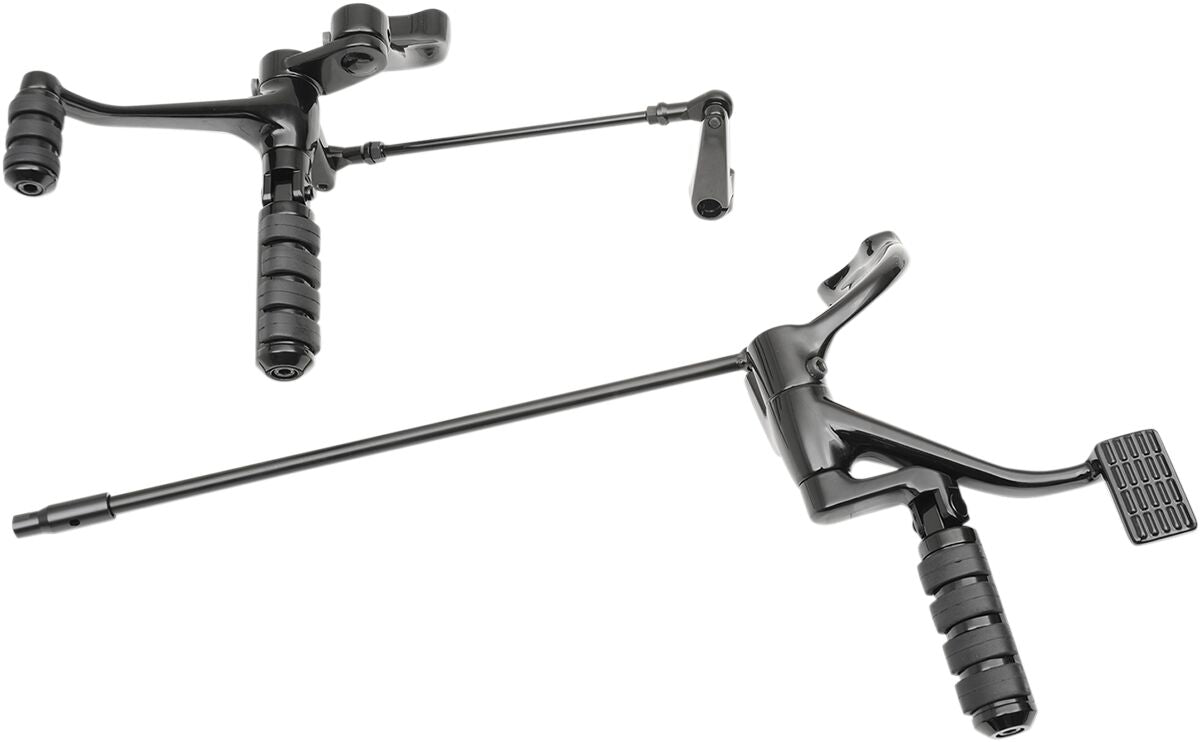 Drag Specialties BLACK EXTENDED FORWARD CONTROLS 2" 056281