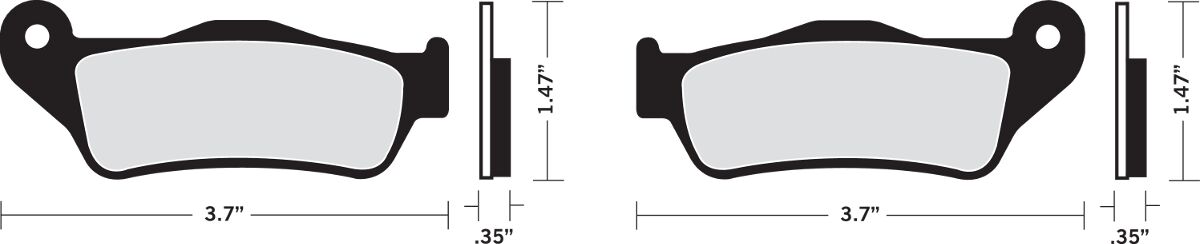 Drag Specialties BRAKE PAD - DRAG ORGANIC FAD643