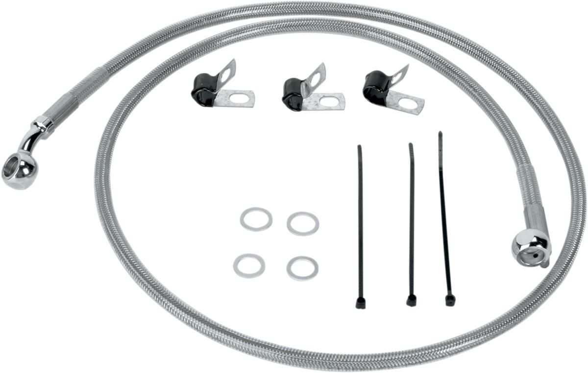 Drag Specialties FRONT BRAKE LINE STAINLESS STEEL 660214