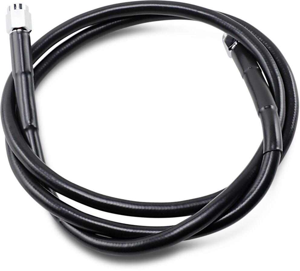 Drag Specialties UNIVERSAL BRAKE LINE BLACK VINYL COATED STAINLESS STEEL DOT AN-3 44" 844-BLK