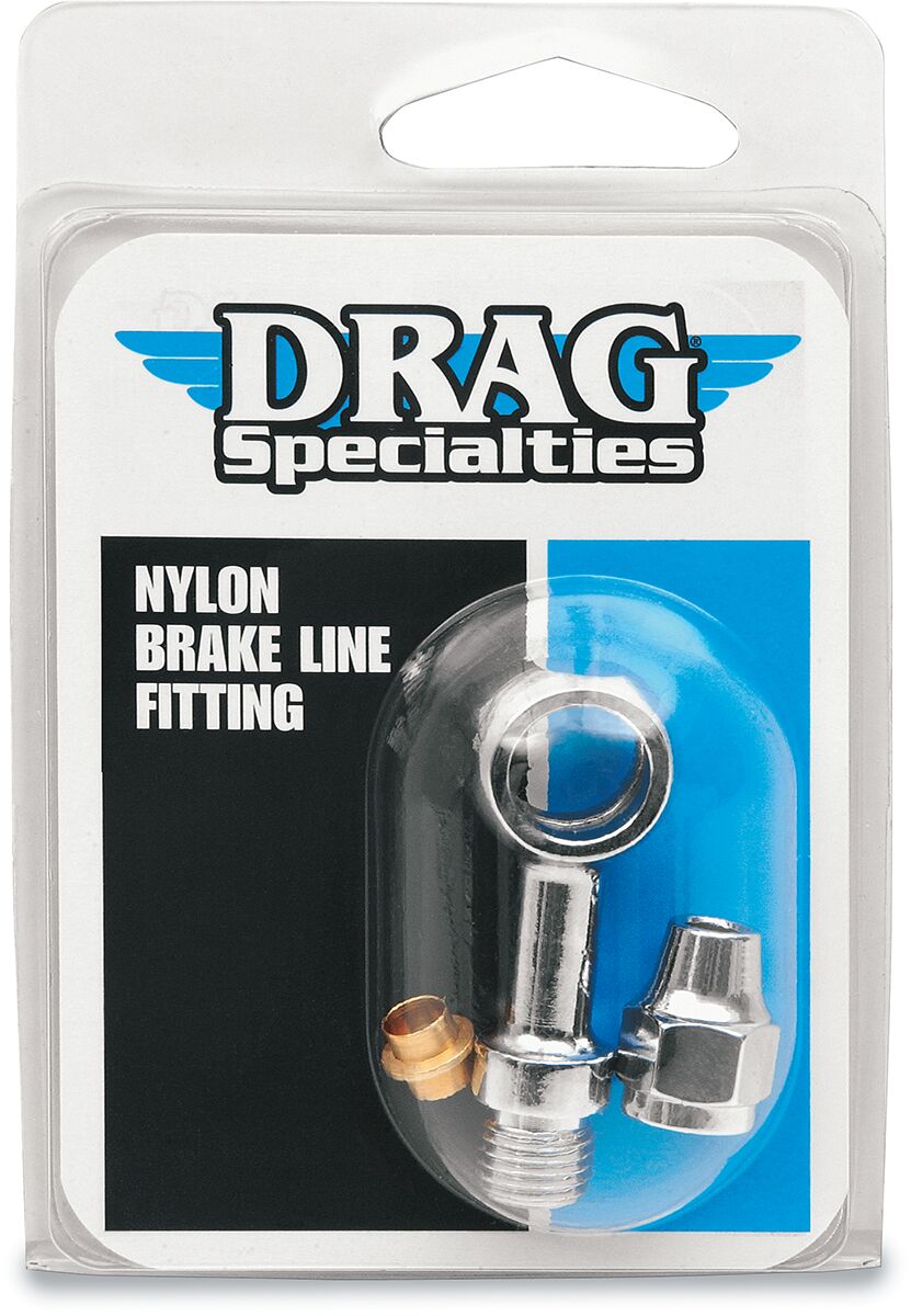 Drag Specialties UNIVERSAL BRAKE LINE FITTING CHROME 7/16"-BANJO STRAIGHT 352