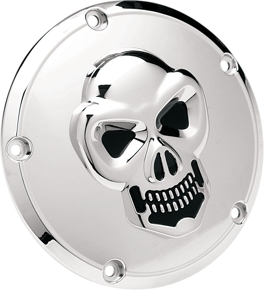Drag Specialties 3-D SKULL DERBY COVER CHROME 5-HOLE 33-0062-PC