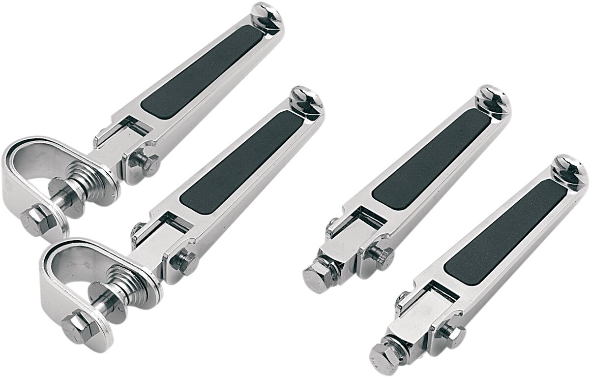 Drag Specialties FOOTPEGS W/ RUBBER INLAY CHROME BOLT-ON 17-6452A BXLB1
