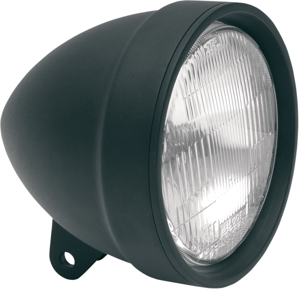 Drag Specialties HEADLIGHT DIE-CAST 5.75" CLEAR LENS MATTE BLACK 160691