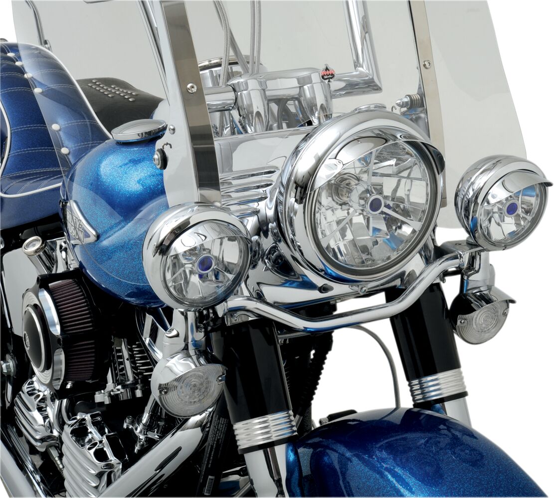 Drag Specialties HEADLIGHT VISOR 7" CHROME PLAIN 20-0314