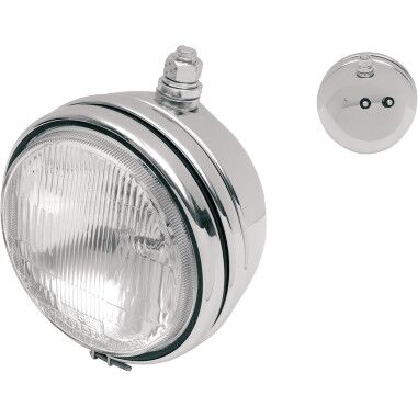 Drag Specialties CHROME 5-3/4" DIAMOND-STYLE HEADLIGHT KIT 20-0308CE
