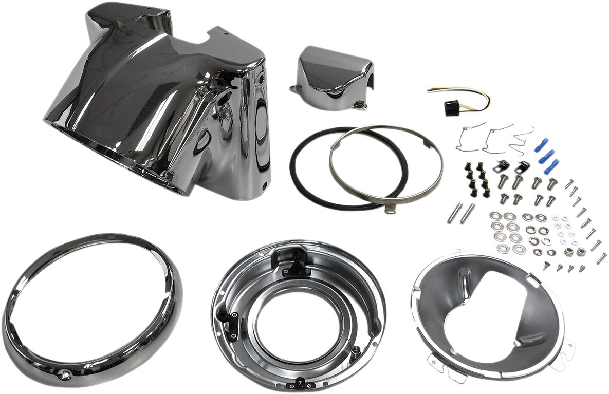 Drag Specialties HEADLIGHT NACELLE KIT FOR 7�?� HEADLIGHT CHROME L20-0629C