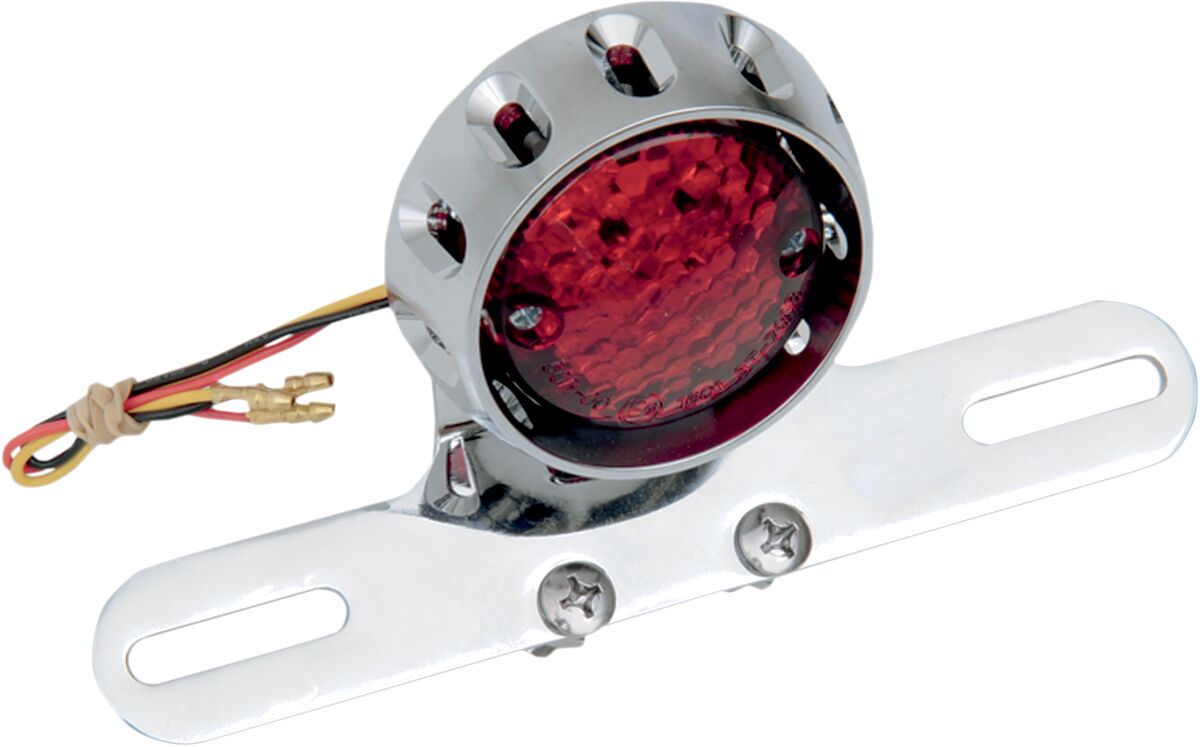 Drag Specialties CUSTOM BOBBER LED TAILLIGHT AND LICENSE PLATE MOUNT CHROME L24-0437ACRLEDE