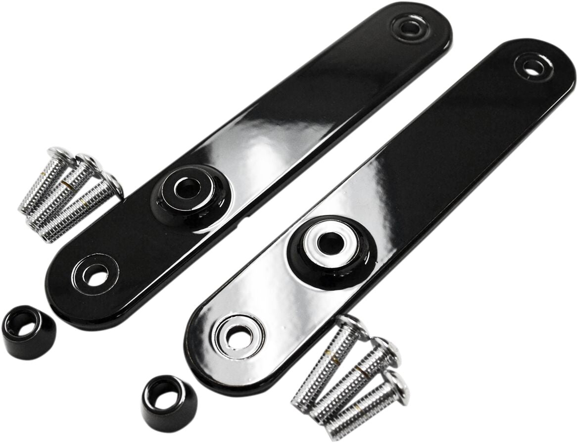 Drag Specialties GLOSS BLACK TURN SIGNAL RELOCATION MOUNTS 2020-0895
