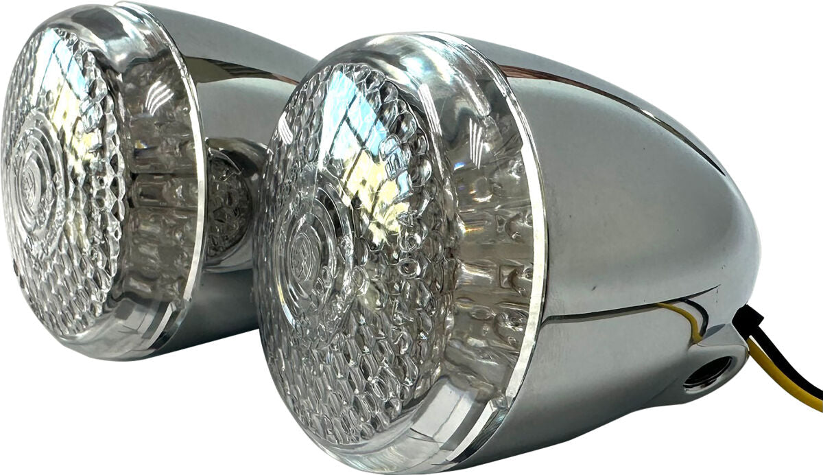 Drag Specialties TURN SIGNAL AMBR-CLR FRT 20-6579BCLEDE