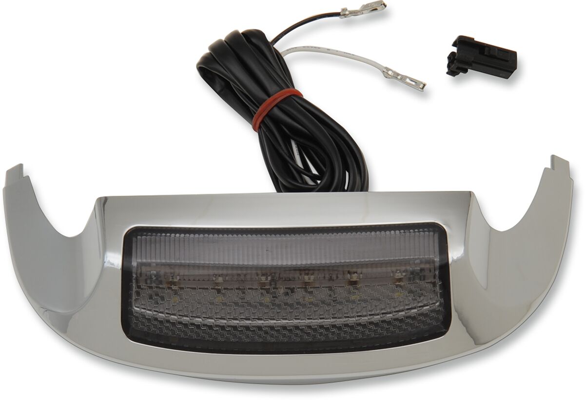 Drag Specialties LED FRONT FENDER TIP LIGHT CHROME/SMOKE/WHITE F51-0646ME