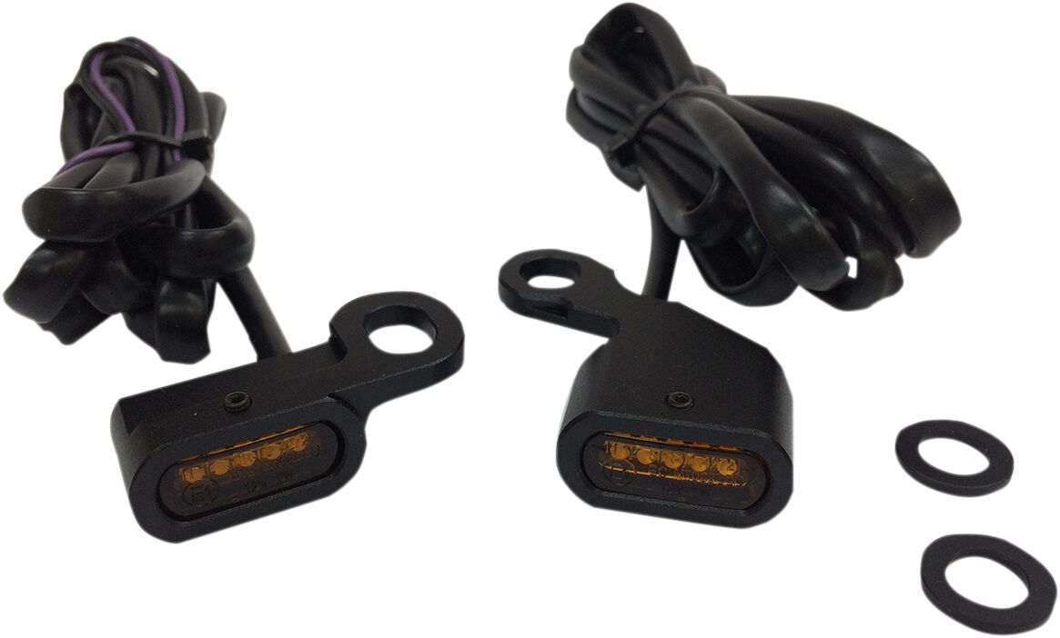 Drag Specialties LIGHTS MARKER HANDLEBAR BLACK/AMBER LED L22-0230MBAENU