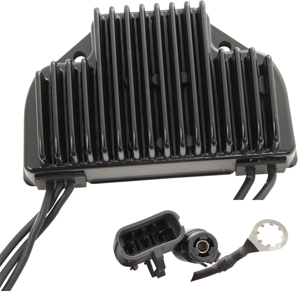 Drag Specialties SOLID-STATE REGULATOR BLACK 74494-02BK