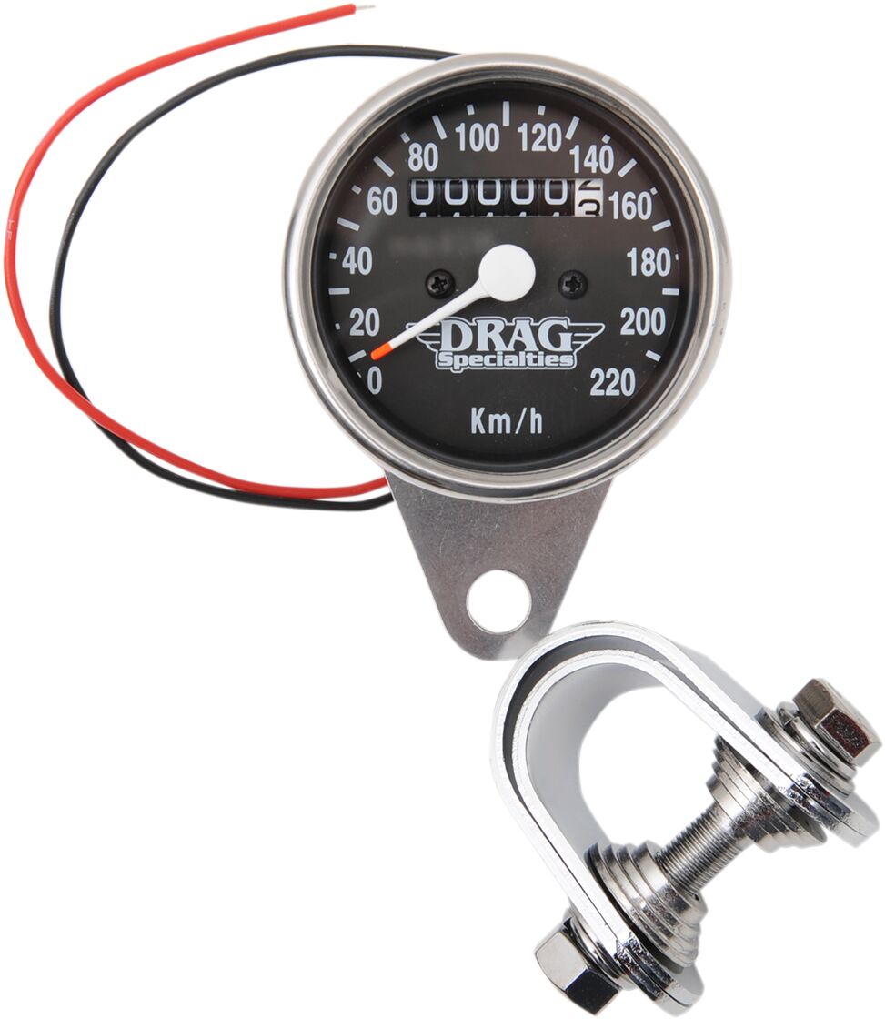 Drag Specialties CHROME MINI MECHANICAL SPEEDOMETER 21-6808DS
