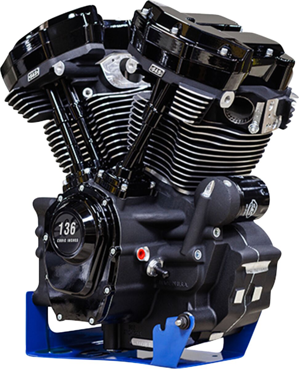 S&S CYCLE ENGINE MK136 550G CAM OIL COOLED BLK M8 SOFTAIL 2018-24 310-1295
