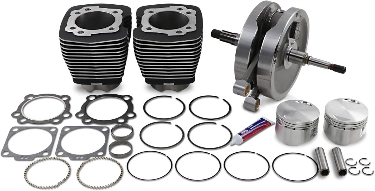 S&S CYCLE SIDEWINDER 3-5/8" BIG BORE STROKER KIT 96" WRINKLE BLACK 91-7661