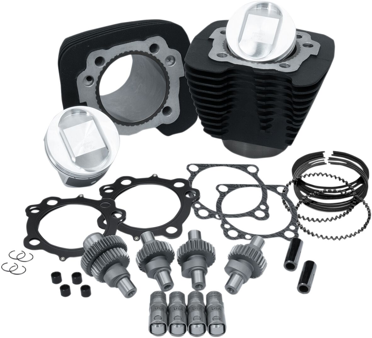 S&S CYCLE HOOLIGAN KIT 1200CC TO 1250CC BLACK 910-0608