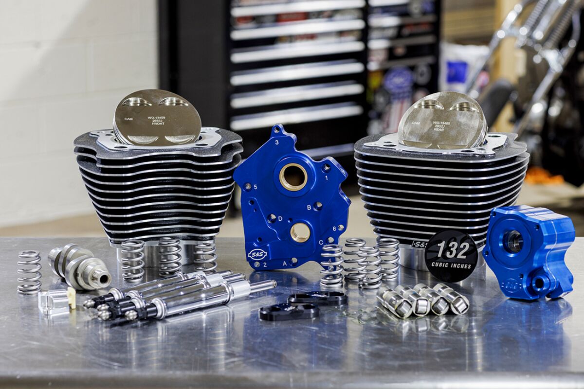 S&S CYCLE 132" Power Package Engine Performance Kit - Chain Drive - Water Cooled - M8 310-1235