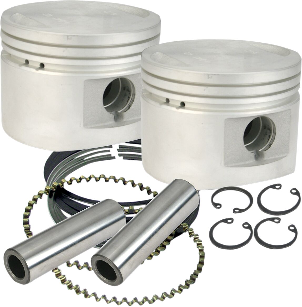 S&S CYCLE PISTON KITS 3-1/2" BORE +.020" FLAT TOP 80" cu 920-0027