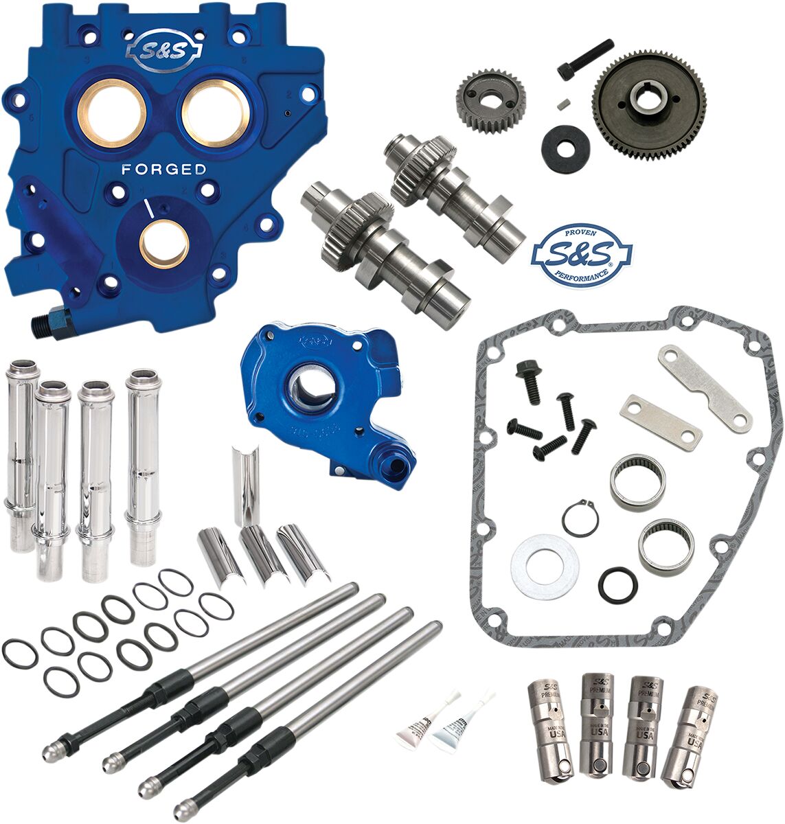 S&S CYCLE GEAR DRIVE CAM 510G CHEST KIT W/PLATE STANDARD 310-0814