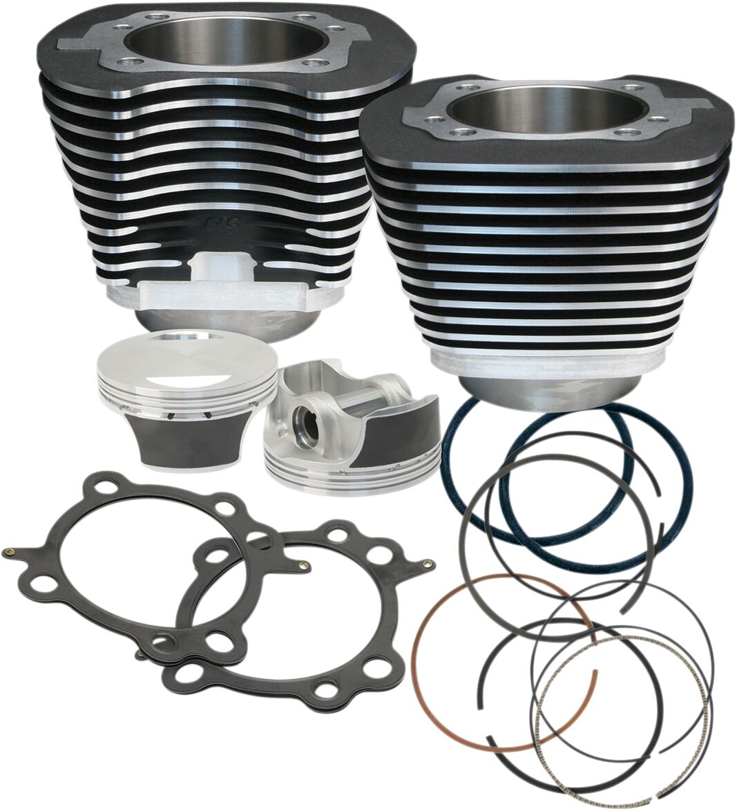 S&S CYCLE CYLINDER/PISTON KIT TWIN-CAM 106" BLACK 910-0206