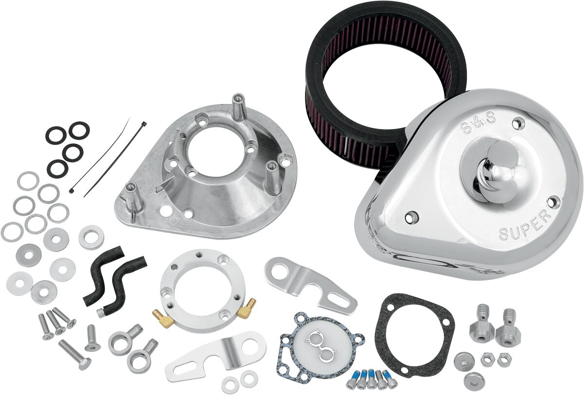 S&S CYCLE TEARDROP AIR CLEANER FOR CV-CARB/EFI CHROME 17-0448