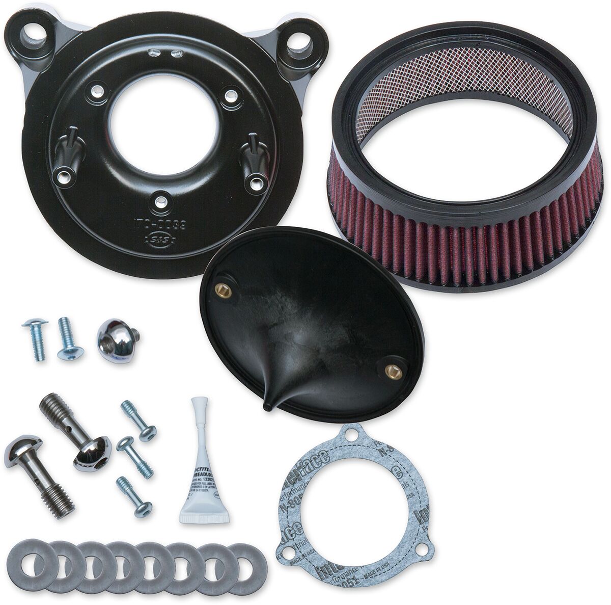 S&S CYCLE AIR CLEANER KITS STEALTH W/O COVER TBW 170-0301B