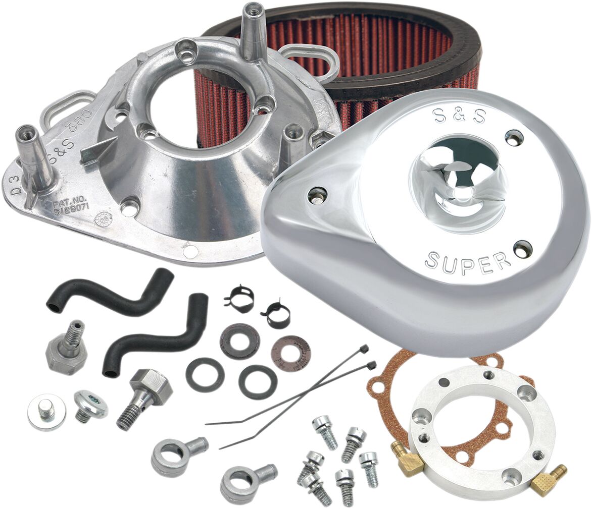 S&S CYCLE AIR CLEANER KIT CLASSIC TEARDROP STOCK EFI CHROME 170-0303B